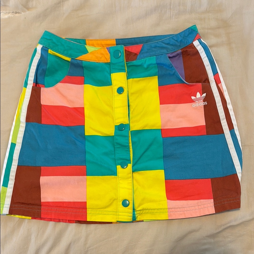 Adidas Multicolor Button-Up Skirt
